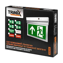 Покажчик світлозвуковий Trinix EVAC-02 80dB 220V/12-24V з акумулятором LiFePo4 3.2V/1500mAh (90-00027) - мініатюра 6