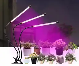 Ультрафіолетова світлодіодна фітолампа GrowLight для рослин (3 лампи) з таймером - мініатюра 6