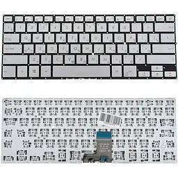 Клавіатура для ноутбука ASUS (GX500 NX500 series) rus сріблястий без фрейму