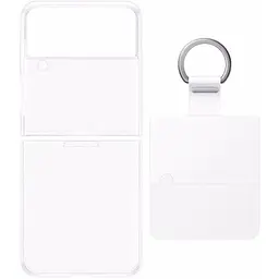 Оригінальний прозорий чохол із кільцем Samsung для Galaxy Z Flip4 Clear Cover with Ring Crystal EF-OF721CTEGUA - мініатюра 5