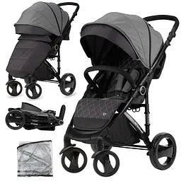Прогулянкова коляска Kidwell Carell Dark Gray - мініатюра 2