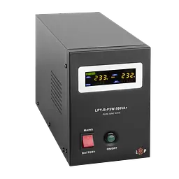 ДБЖ з правильною синусоїдою 12V LPY-B-PSW-500VA+ (350Вт) 5A/10A - мініатюра 4
