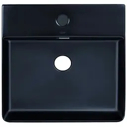 Умивальник Qtap Nando LT 500x420x130 Black matt QT12116146AMB, Чорний матовий