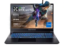 Ноутбук Dream Machines RG4070-16 16FHD+ IPS, Intel i7-14700HX, 32GB, F1TB, NVD4070-8, DOS, чорний (RG4070-16UA36)