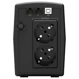 Джерело безперебійного живлення PowerWalker Basic VI 600 STL, 600 VA, Black, 360 W, 2xSchuko, USB, RJ-45, LCD, 96 x 286 x 138 мм, 4.3 кг (10121072) - мініатюра 3