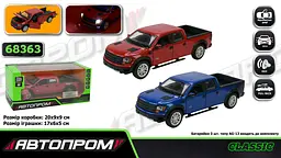 
Машинка металева Ford F-150 SVT Raptor 1:34 АВТОПРОМ світло звук двері 68363 - мініатюра 4