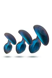 Набір анальних пробок Matrix Cosmos Plug Kit Anal Adventures 3 шт. (синій) - мініатюра 5