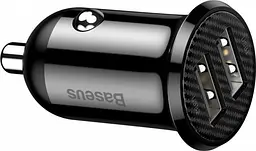 Автомобільний зарядний пристрій Baseus Grain Pro 4.8A 2USB (CCALLP-01) Black [67979] - мініатюра 2