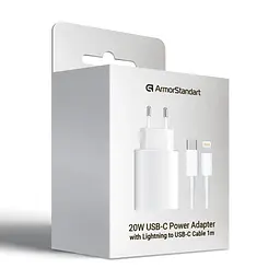 Зарядний пристрій ArmorStandart AMHJ83 20W USB-C White + кабель USB-C to Lightning (ARM77724) - мініатюра 8