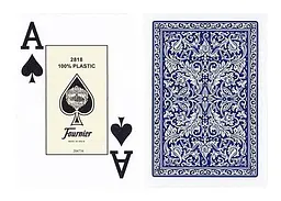 Карти гральні Fournier 2818 100% Plastic Jumbo Index (red blue) (PC_F2818PJI) - мініатюра 7