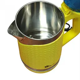Електричний чайник дисковий жовтий 2 літри Domotec MS-5027 2000W - мініатюра 2