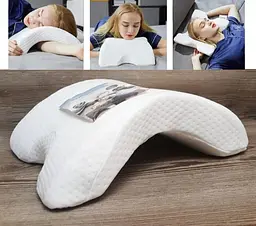Ортопедична анатомічна подушка Тунель з ефектом пам'яті Memory Pillow біла - мініатюра 7