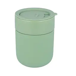 Кавові чашки з кришками Cute Travel Mugs з захисним силіконовим чохлом Olive 295 мл - мініатюра 6