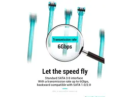 Кабель SATA Vention SATA3.0 Blue 0,5 м (KDDSD) - мініатюра 7