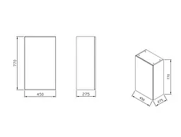 Пенал підвісний Ravak SB Natural 450 X000001054, Білий, Білий - мініатюра 2