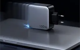 Мережевий зарядний пристрій Ugreen CD254 2xUSB-C 100W GaN Tech Fast Charger Black [50327] [99281] - мініатюра 3