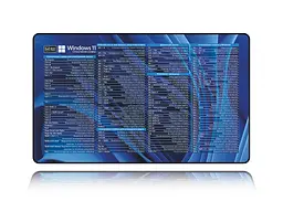 Великий килимок для мишки WorkPlaceShop Поєднання клавіш для Windows Блакитний, 500 х 300 мм