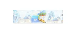 Вініловий кухонний фартух Happy Pocket Пастельний Санторіні наклейка для кухні ПВХ Греція Море Блакитний Z181547 - мініатюра 7