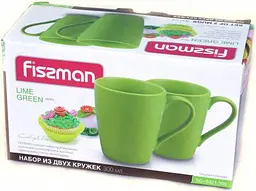 Набір 2 керамічні кружки Sunshine Fissman 12 см kuh0009769 - мініатюра 4