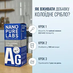 Колоїдне срібло Nano Pure Labs Simply Science Bioavailable Colloidal Silver AG 250мл - мініатюра 5