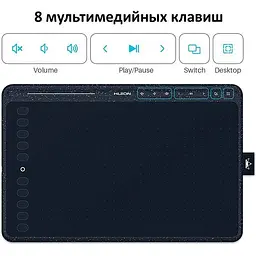 Графічний планшет Huion HS611 + рукавичка - мініатюра 2