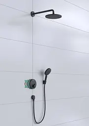 Душова система прихованого монтажу Hansgrohe Raindance S 240 1jet ShowerSelect S з термостатом Matt Black 27959670, Чорний матовий - мініатюра 3