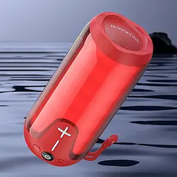Портативна bluetooth колонка Borofone BR33 TWS з LED підсвічуванням червоний - мініатюра 4
