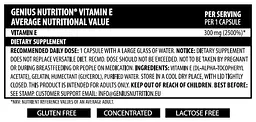 Вітамін Genius Nutrition Vitamin E 60 капсул - мініатюра 2
