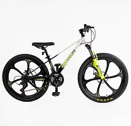 Велосипед Спортивний 24" MN-24637 Corso "MAGNUM", рама магнієва 11'', обладнання Shimano 21 швидкість, зібраний на 75% (6800077246370)