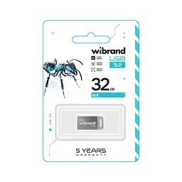 USB флеш накопичувач Wibrand 32GB Ant Silver USB 3.2 Gen 1 (USB 3.0) (WI3.2/AN32M4S) - мініатюра 2