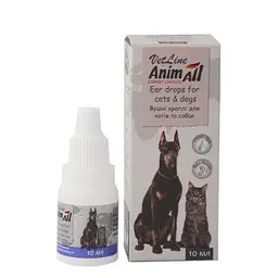 Вушні краплі AnimAll VetLine для котів і собак 10 мл