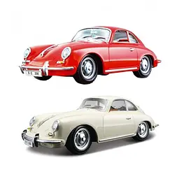 Автомодель - Porsche 356B (1961) (в асортименті слонова кістка, червоний, 1:24) - мініатюра 4