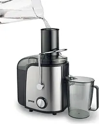Gorenje Соковитискач відцентрований 800Вт, чаша-1.1л, макуха-1.5л, жолоб на ціле яблуко, пластик/метал, чорний - мініатюра 4