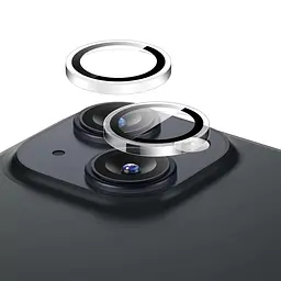 Протиударне захисне скло AR для камери Apple iPhone 15/15 Plus clear , захист лінз від подряпин та ударів, лінзи на камеру з рамкою, ArmorStandart (ARM76285)