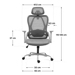 Крісло офісне Mark Adler Manager 2.9 Grey - мініатюра 10