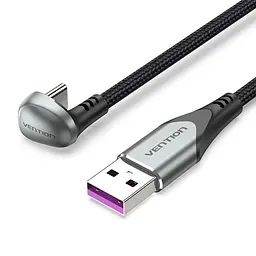 Кабель Vention USB 2.0 A Male to USB-C Male U-Shaped 5A Cable Aluminum Alloy Type 1.5m Black (COHHG)