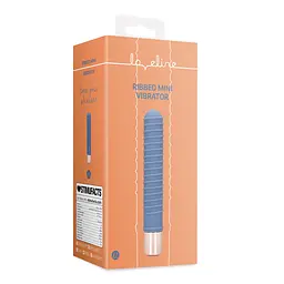Вібратор Loveline Ribbed Mini 14.1 см синій - мініатюра 10