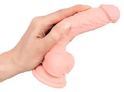 Фалоімітатор з мошонкою Orion Medical Silicone Dildo, 18х3.5 см - мініатюра 5