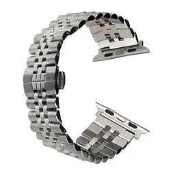 Ремінець Apple Watch Rolex Steel 5 Beads 42/44/45/46/49 mm Сріблястий - мініатюра 2