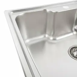 Кухонна мийка з нержавіючої сталі Platinum декор 6043 (0,8/180 мм), Decor - мініатюра 4