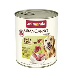 Вологий корм для собак Animonda Gran Carno Adult Beef + Rabbit with Herbs з яловичиною, кроликом та травами 800 г (арт.AM-82767)