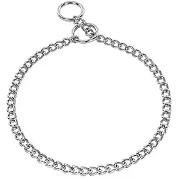Нашийник для собак Sprenger Collar Round Narrow Link коротка кругла ланка 3мм, хромована сталь