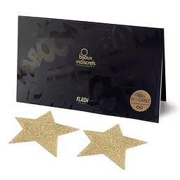 Пестіс - стикини Bijoux Indiscrets - Flash Star Gold, наклейки на соски, One size