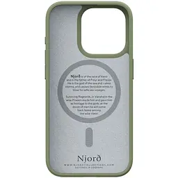 Чохол-накладка Njord Suede MagSafe Case Olive для iPhone 15 Pro Max (NA54SU06) - мініатюра 3