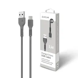 Дата кабель USB 2.0 AM to USB-C 1.2m Black ACCLAB (1283126518232) - миниатюра 6