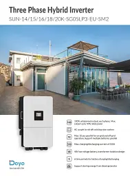 Інвертор SUN-16K-SG05LP3-EU-SM2 16 кВт трифазний для сонячної електростанції з MPPT контролерами - мініатюра 3