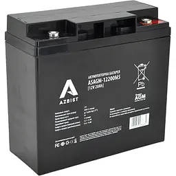 Акумулятор Azbist AGM 12V (12.8V/20Ah/240Wh) (ASAGM-12200M5) [153953]