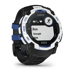 Смарт-годинник Garmin Instinct 3 50 мм Solar Whitestone/Black-Blue (білий корпус, чорно-синій ремінець) - мініатюра 3