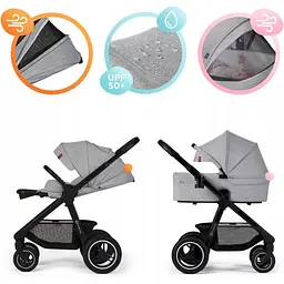 Універсальна коляска 2 в 1 Kinderkraft Everyday 2 Dark Gray Black Frame темно-сіра (00-00305225) - мініатюра 9