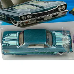 Базова машинка Hot Wheels Latin Low '64 Impala темно-бірюзова (5785) JJJ56-N521 - мініатюра 2